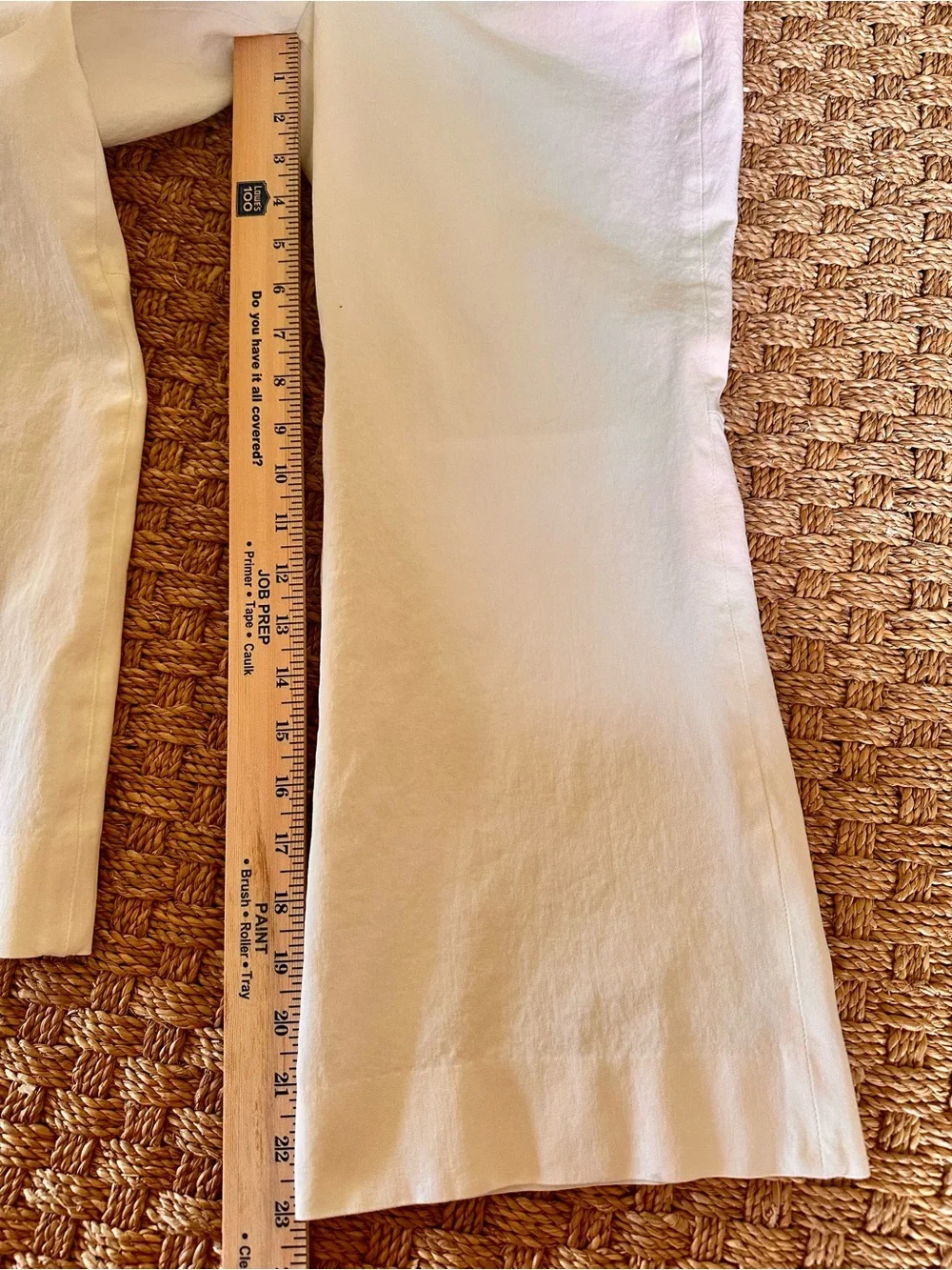 J.Crew Ivory Kick Flare Crop Pants Size 8 Stretch Cotton Blend